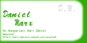 daniel marx business card